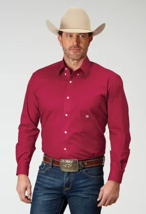 1943 SOLID POPLIN STRETCH - RED