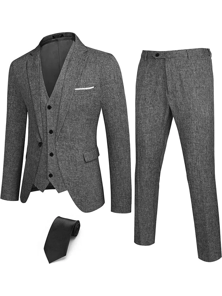 4-Piece One Button Blazer Suit Sets (US Only)