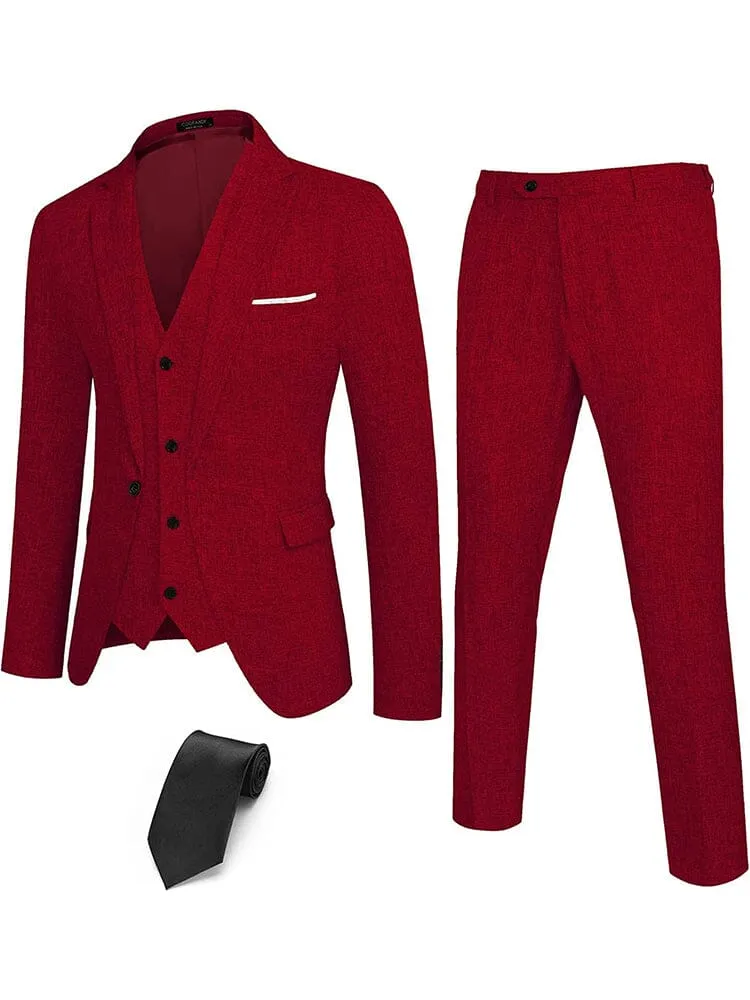 4-Piece One Button Blazer Suit Sets (US Only)