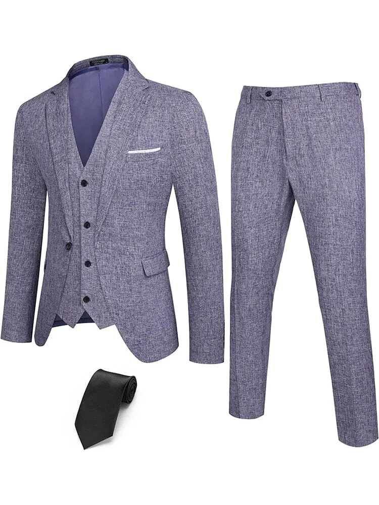 4-Piece One Button Blazer Suit Sets (US Only)