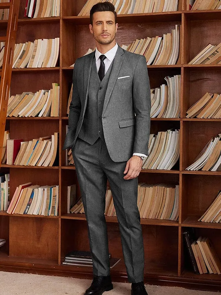 4-Piece One Button Blazer Suit Sets (US Only)