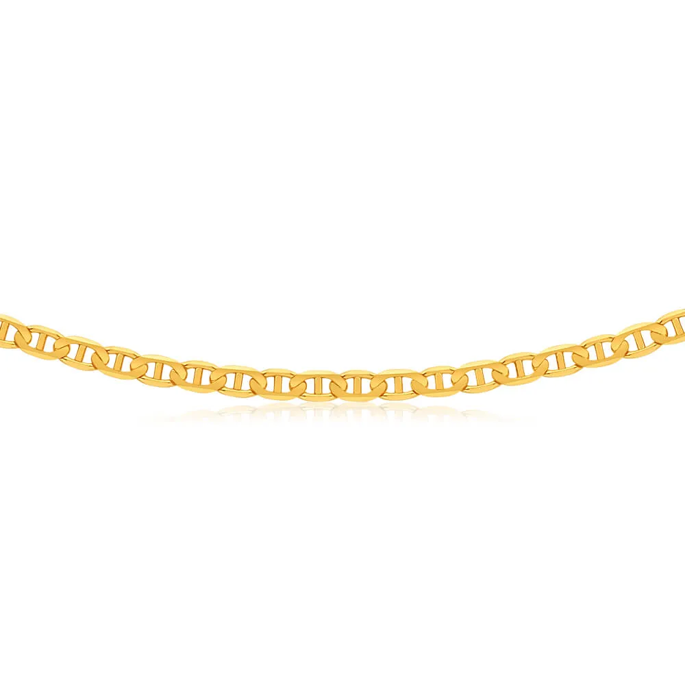 9ct Alluring Yellow Gold 55cm Anchor Chain