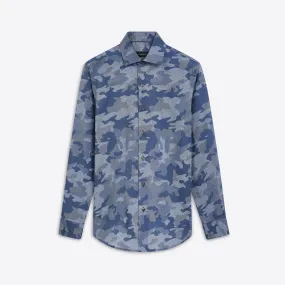 Mens AXEL Stylish Camouflage Print Button-Up Shirt – Casual Military-Inspired Design