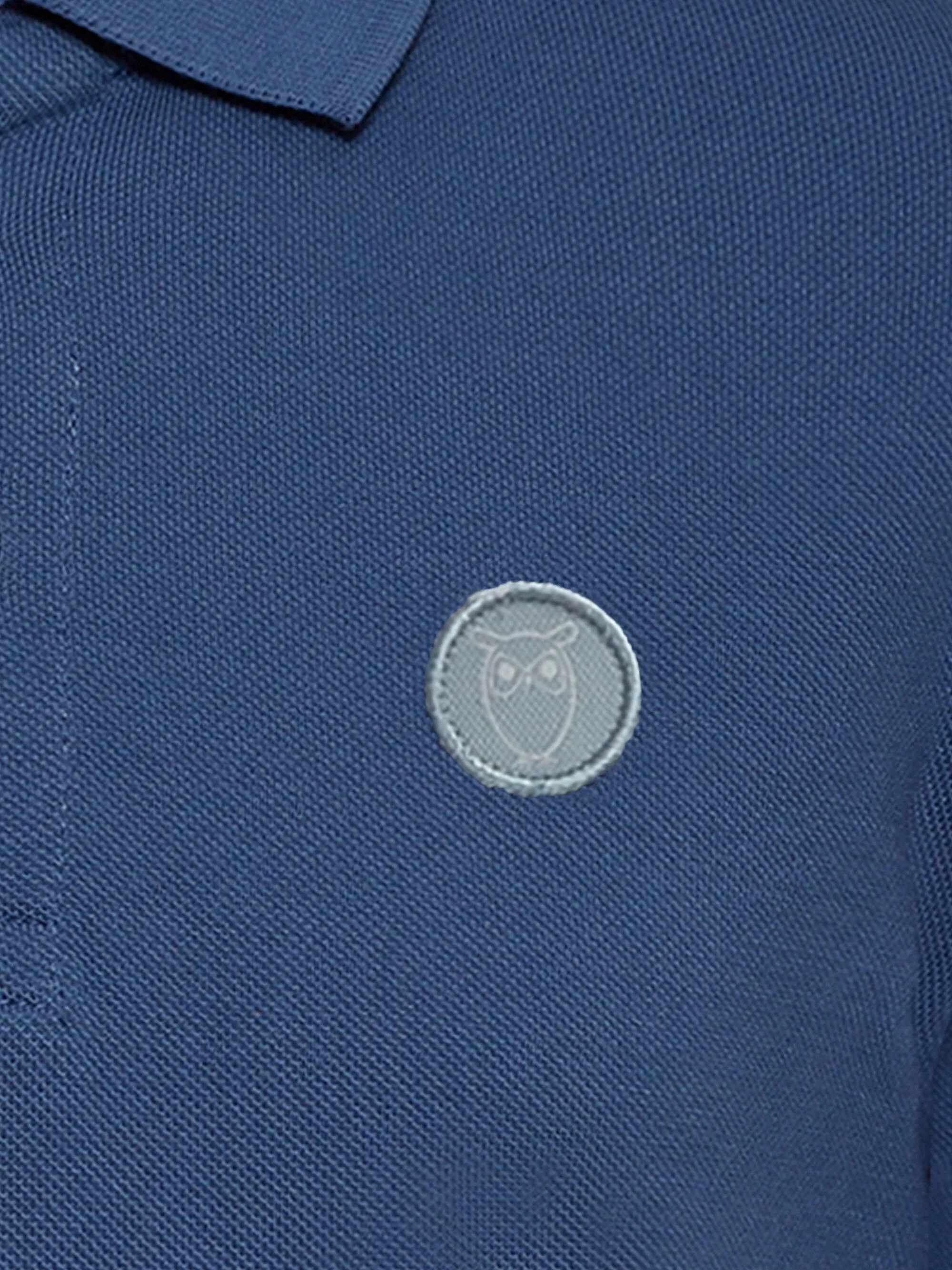 Basic badge polo - GOTS/Vegan - Moonlight Blue