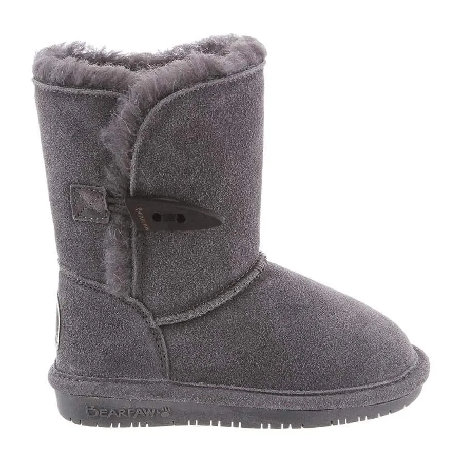 Bearpaw Abigail Toddler Charcoal Suede Winter Fur Lined Suede Boot