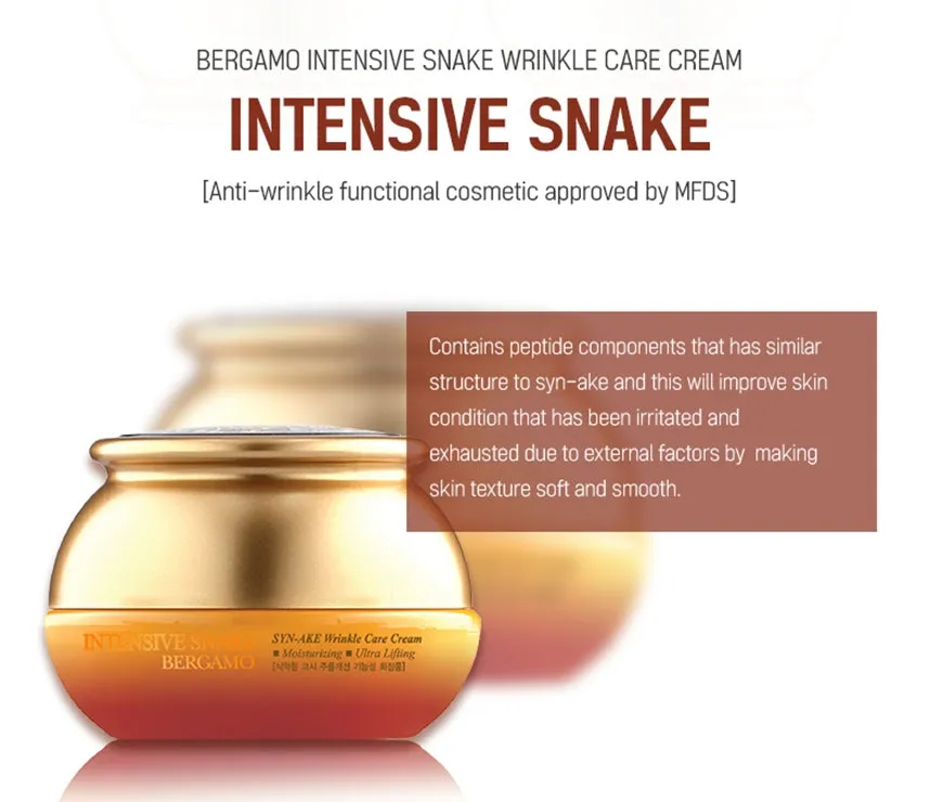 Bergamo Intensive Snake Syn-ake Wrinkle Care cream 50g skin elasticity