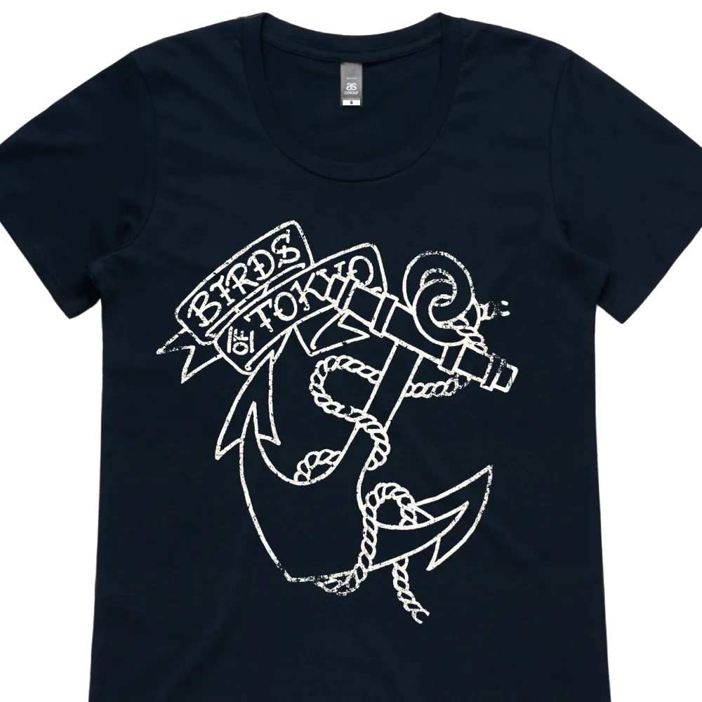 Birds Of Tokyo / Anchor Navy Women's T-Shirt