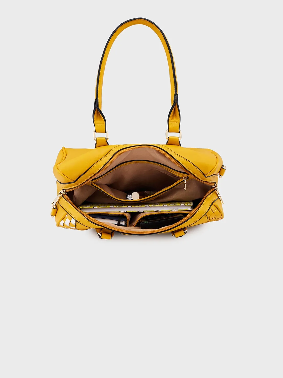 Caprese Aria Satchel Medium Mustard