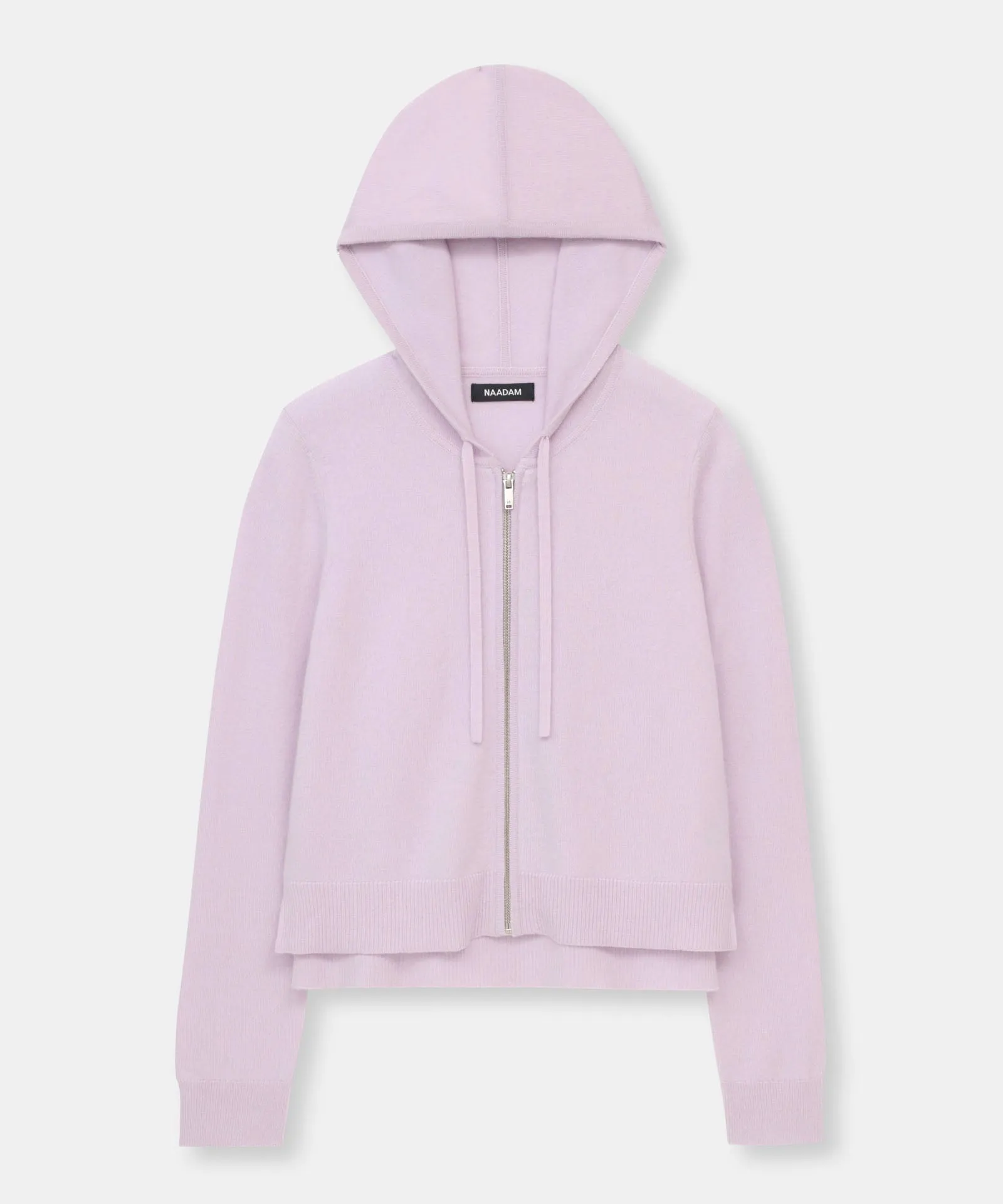 Cashmere Cropped Zip Up Hoodie