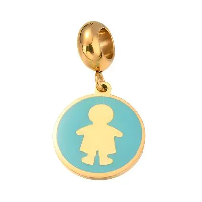 Charis Love Story European Charm Bead, Gold Stainless Steel (Purchase on Back Order 2-3 weeks)