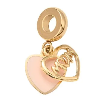 Charis Love Story European Single Charm Bead, Gold Stainless Steel (Purchase on Back Order 2-3 weeks)