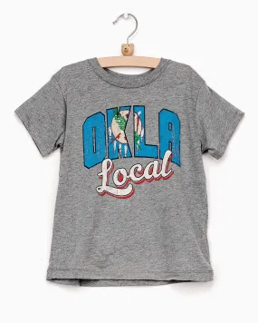 Children's Okla Local Flag Gray Triblend Tee