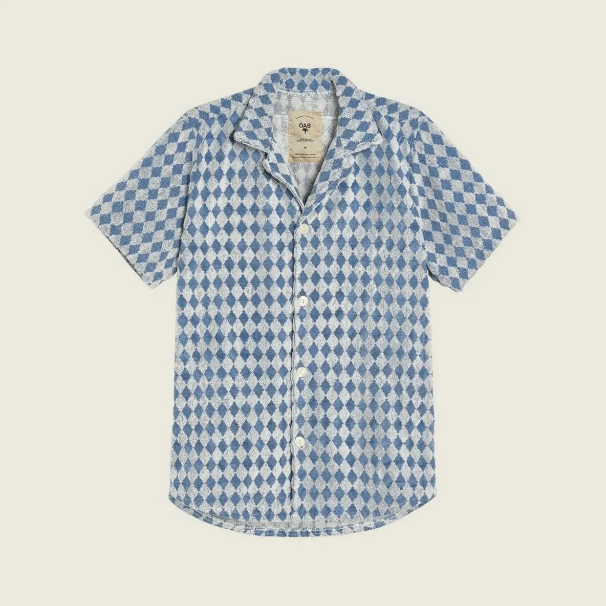 Cuba Terry Shirt | Navy Diamond | OAS Company