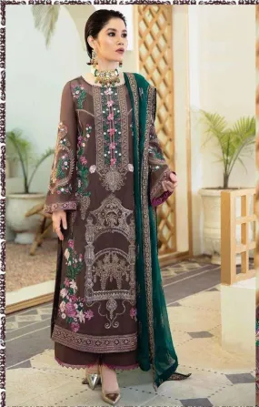 Dark Brown Pure Pakistani Style Suit