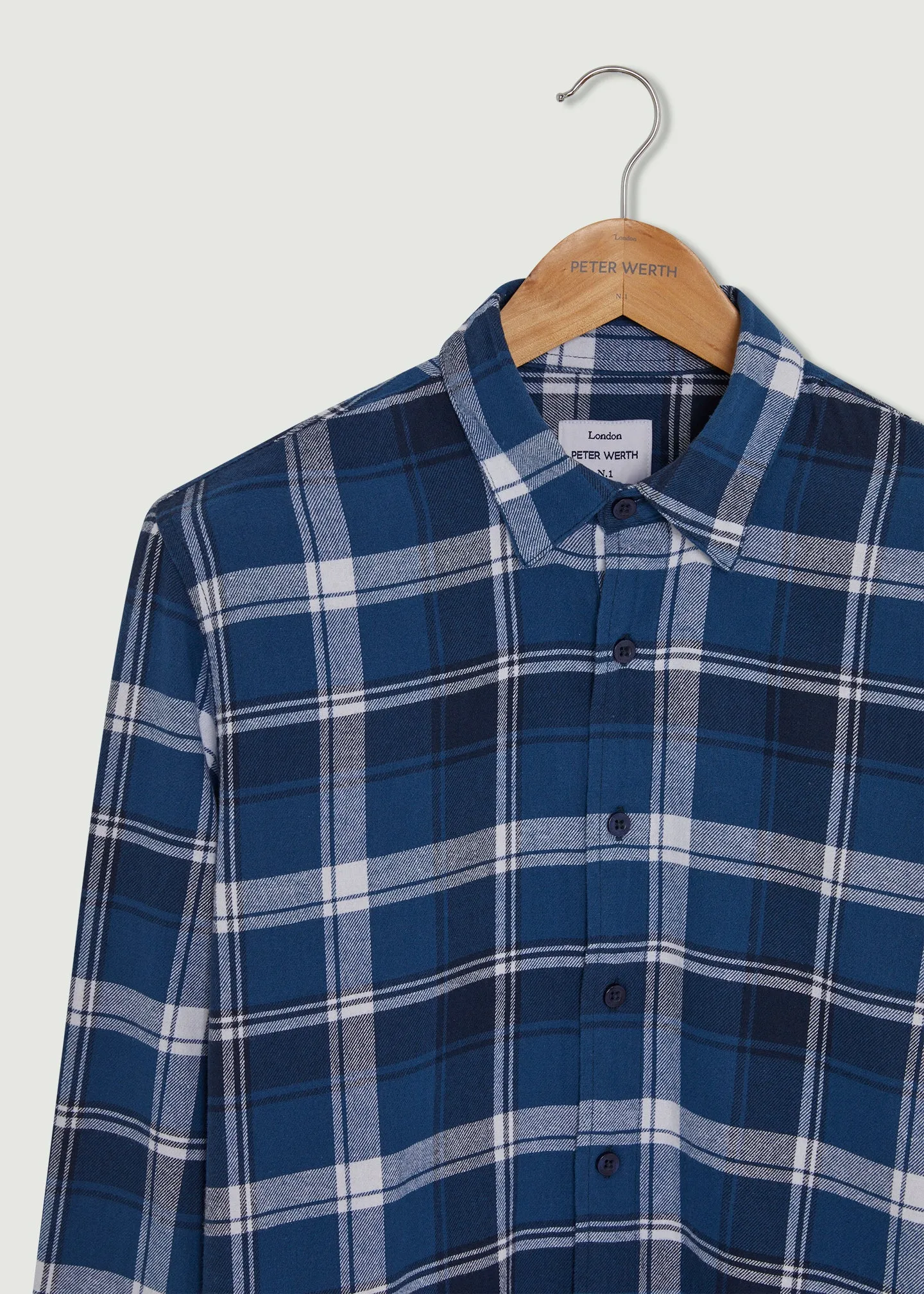 Elderton Long Sleeve Shirt - Blue/White