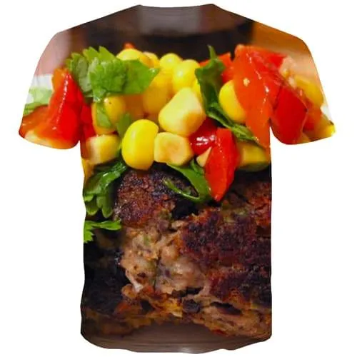 Food T shirts Men Harajuku Tshirts Novelty Hip Hop Tshirt Printed Leisure Tshirts Cool Street T shirts Funny Short Sleeve