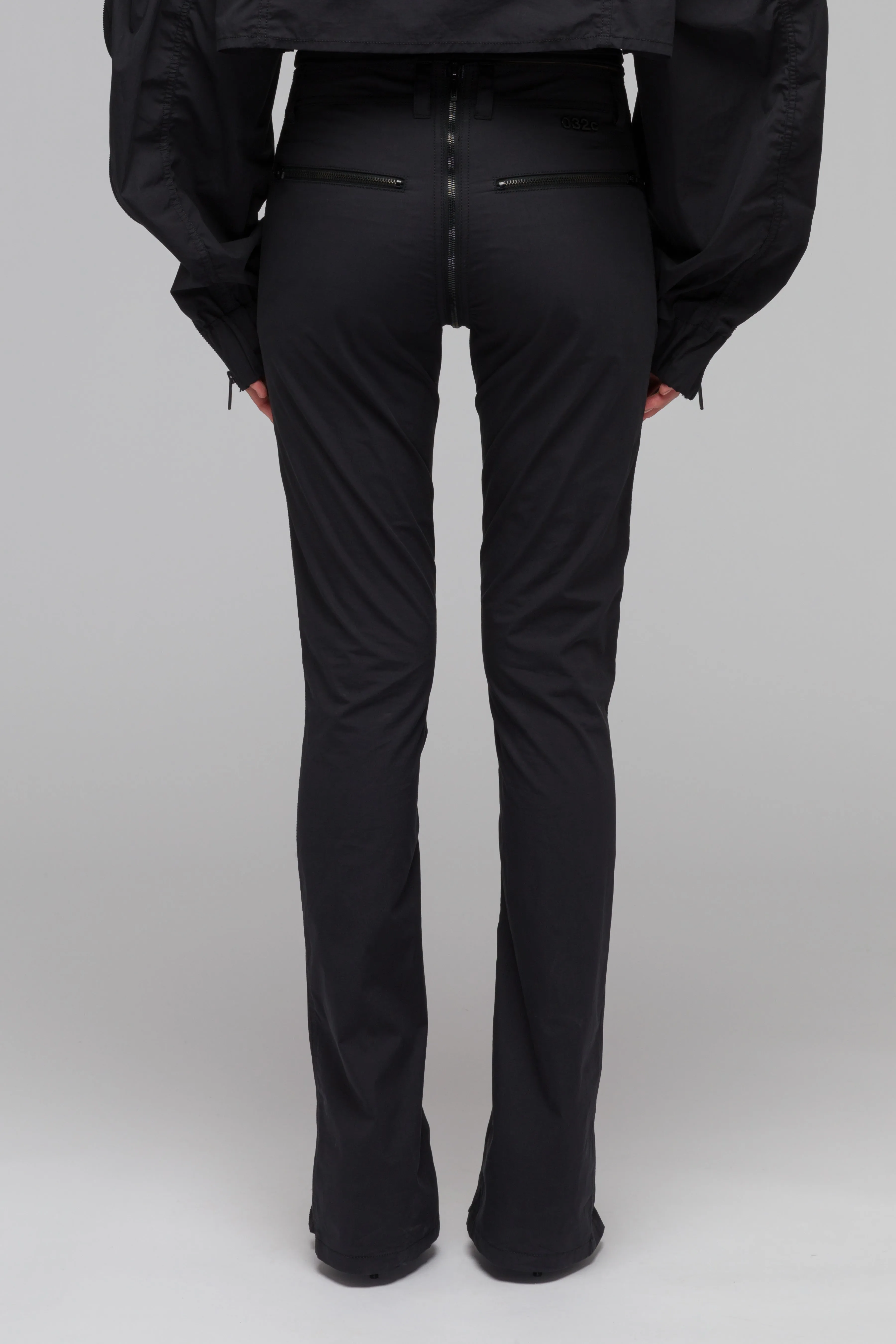 'FULL SPLIT' FITTED ZIPPER TROUSERS