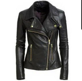 Hailey Double Lapel Biker Jacket - Pre-Made Clearance Sale