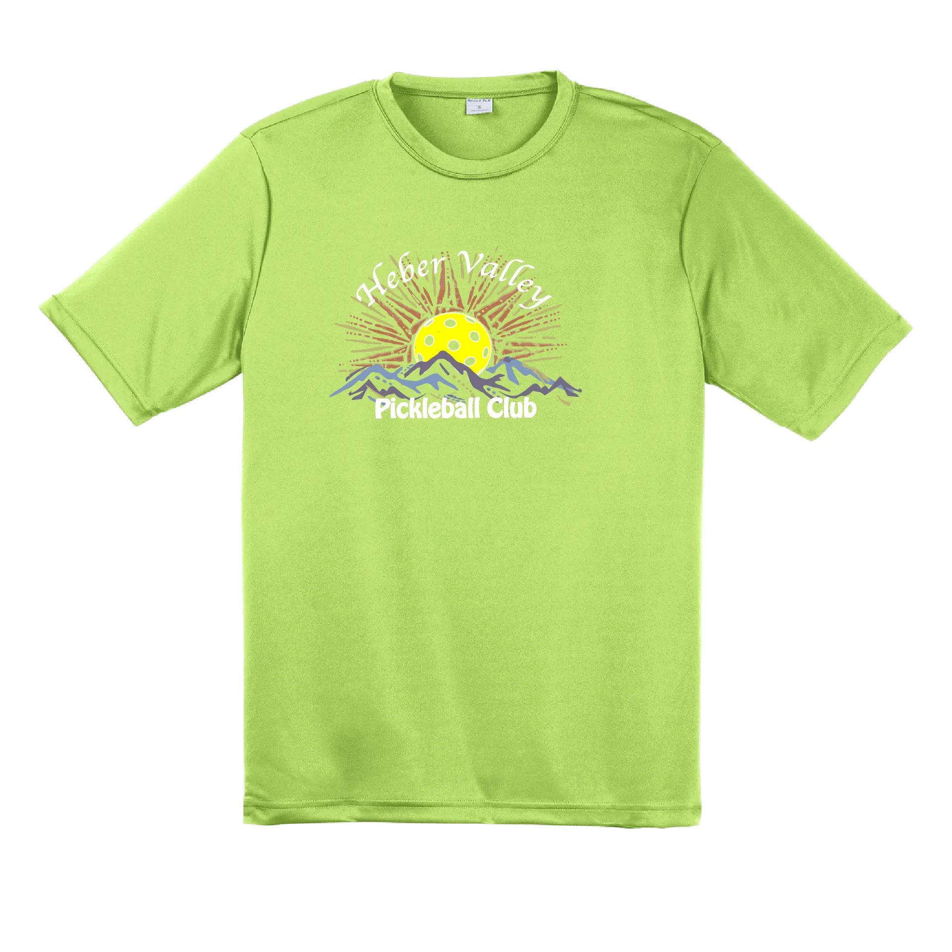 Heber Valley Pickleball Club (Large) | Men's Short Sleeve Pickleball Shirt | 100% Polyester