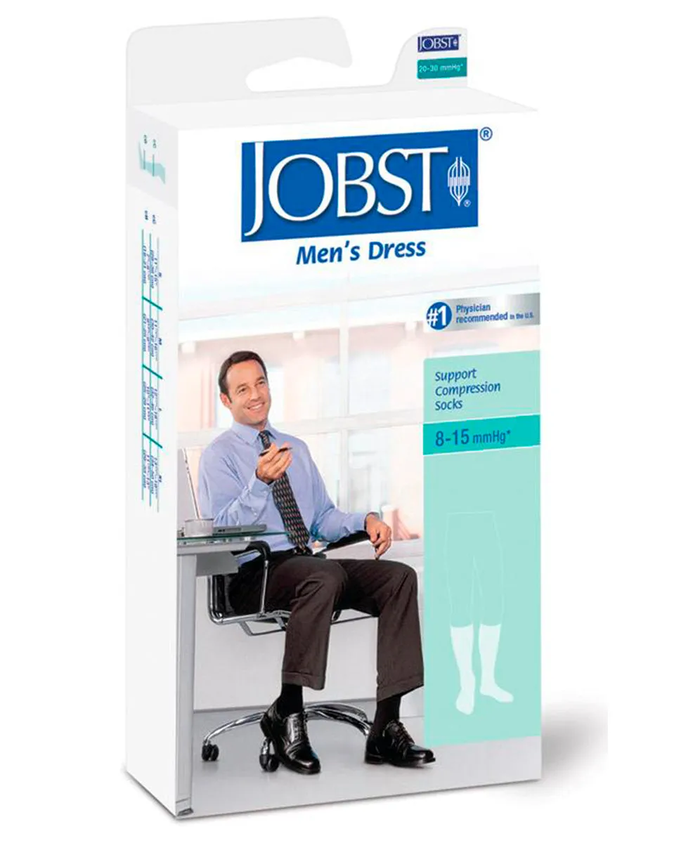 Jobst Men's Dress Closed Toe Knee Highs 8-15 mmHg