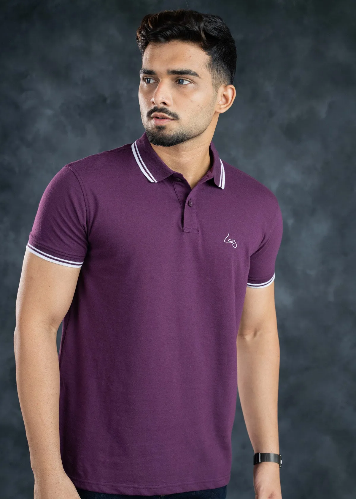 LCY | Contrast Twin Tipped Basic Polo