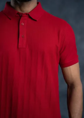 LCY | Structured Vertical Stripe Premium Polo