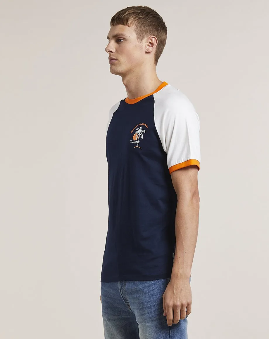 LOCKIE RAGLAN SLEEVE MENS T-SHIRT | NAVY