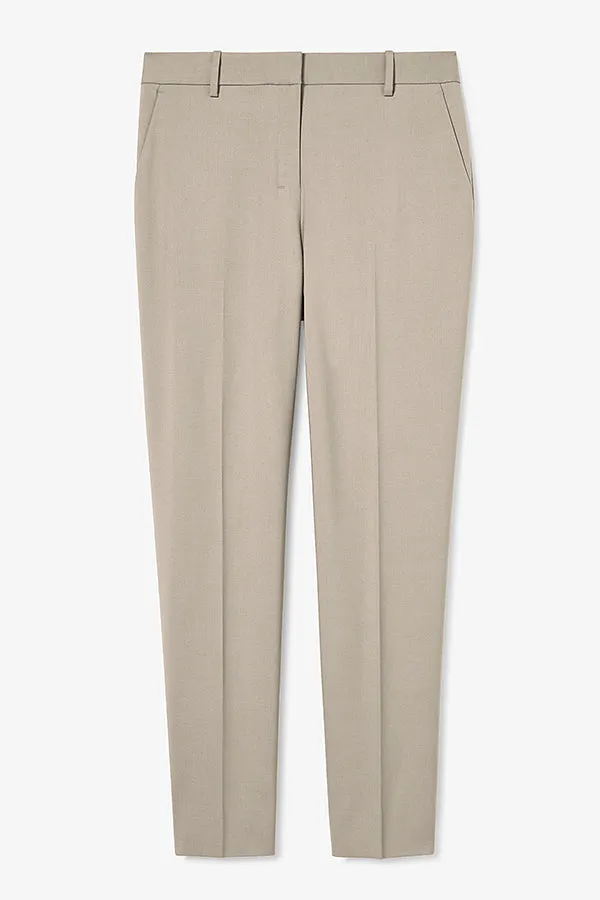 Mejia Pant - Washable Wool Twill :: Natural Melange