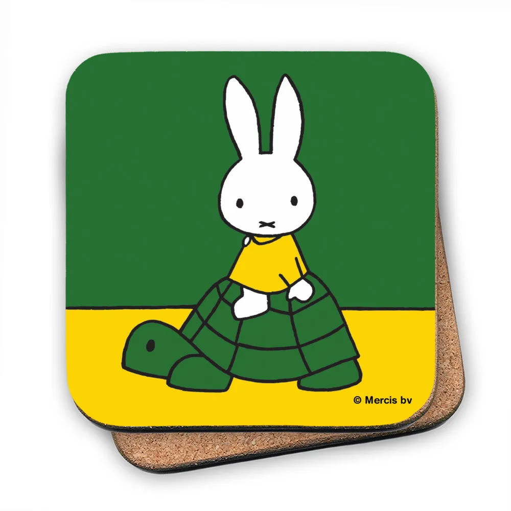 Miffy on a Tortoise Cork Coaster