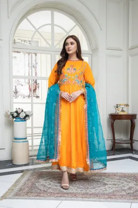 Mihrimah Raw Silk Peshwas Formal MIH35