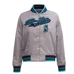 MLB ALL STAR 2023 RIB WOMEN'S SATIN JACKET (SILVER)