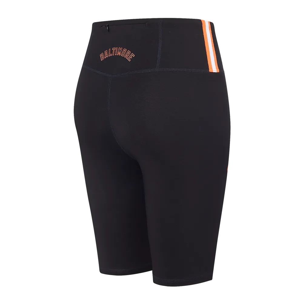 MLB BALTIMORE ORIOLES CLASSIC WOMEN'S BIKE SHORT (BLACK)