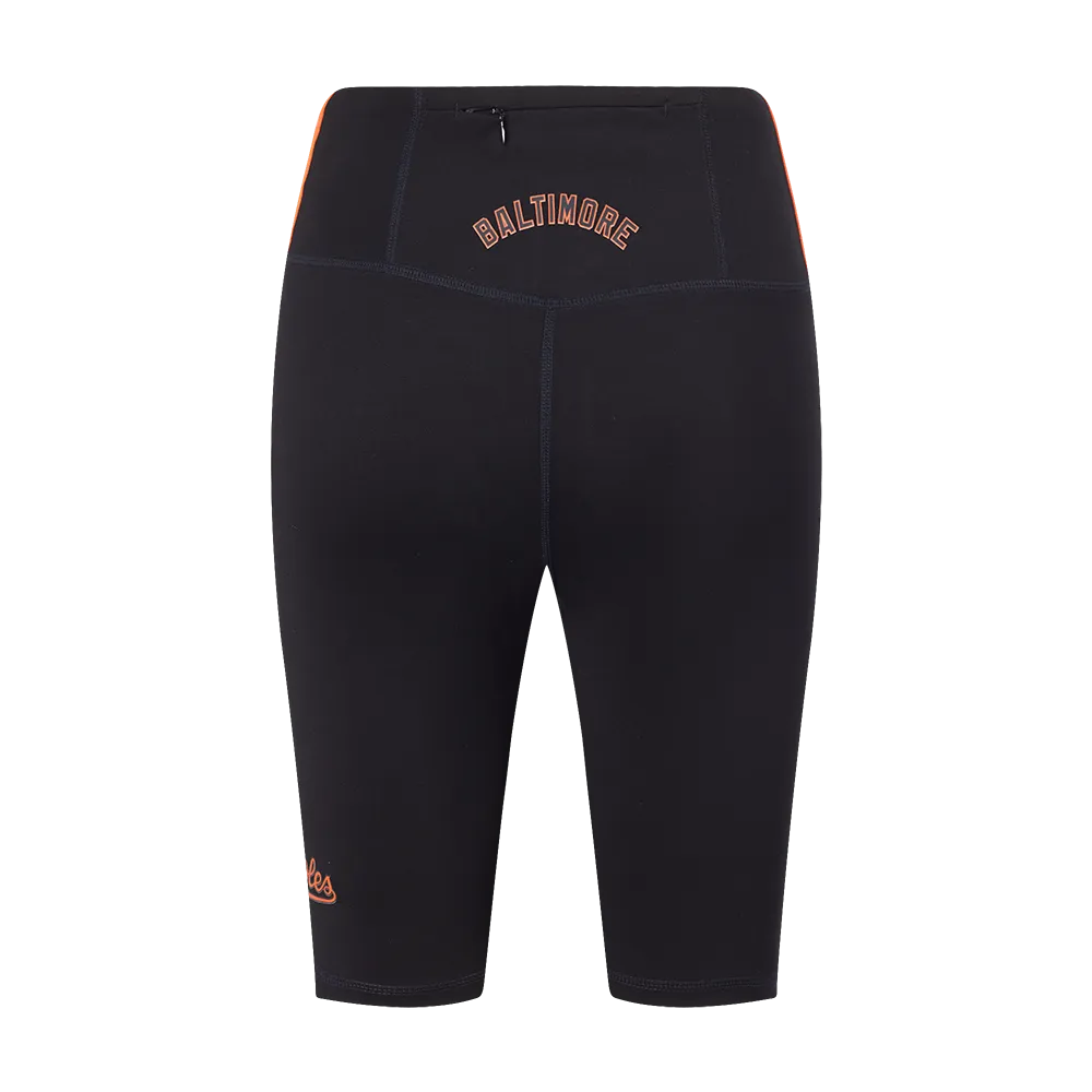 MLB BALTIMORE ORIOLES CLASSIC WOMEN'S BIKE SHORT (BLACK)