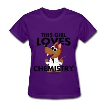 "This Girl Loves Chemistry" (red) - Women's T-Shirt