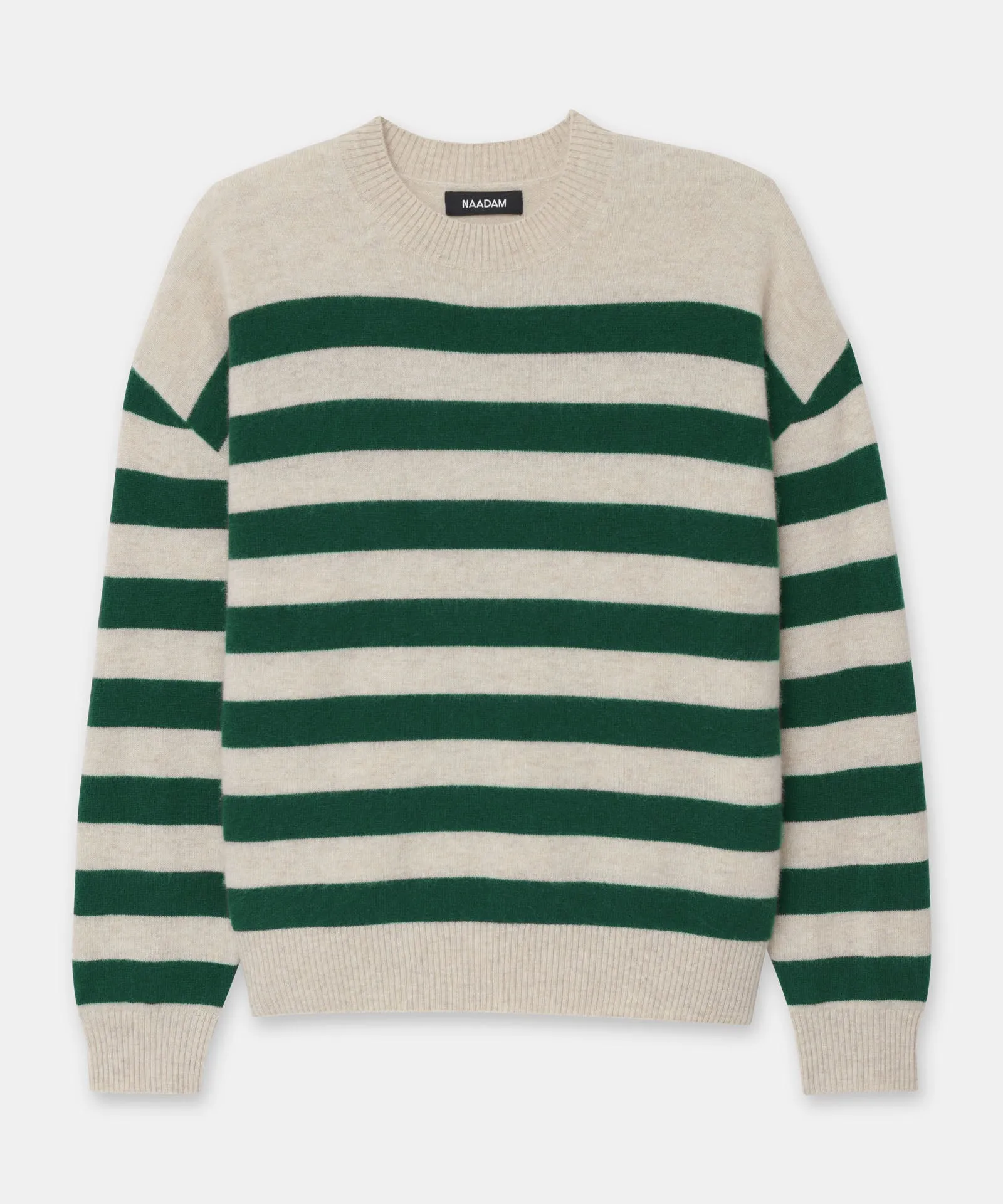 Signature Cashmere Striped Crewneck Sweater