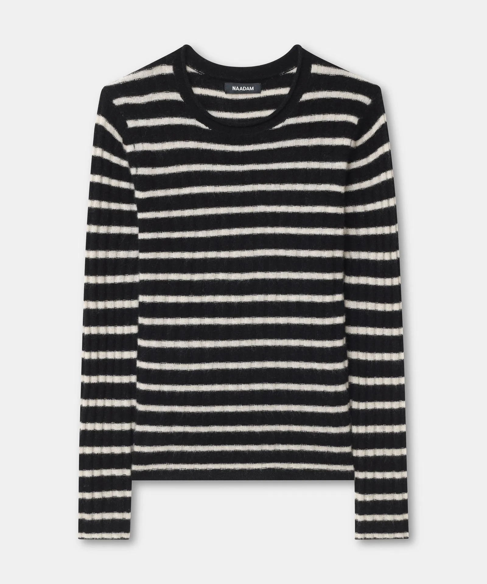 Striped Cashmere Ribbed Sweater