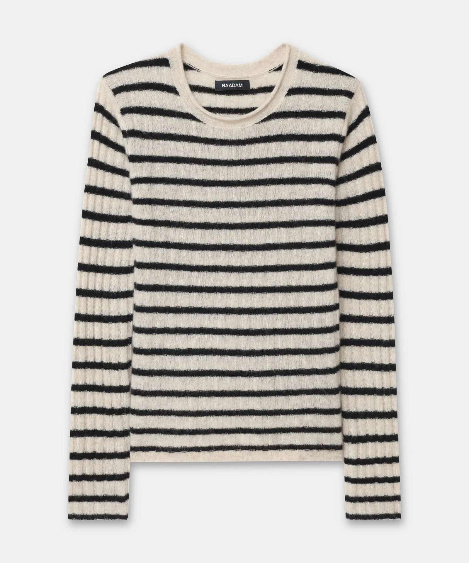 Striped Cashmere Ribbed Sweater