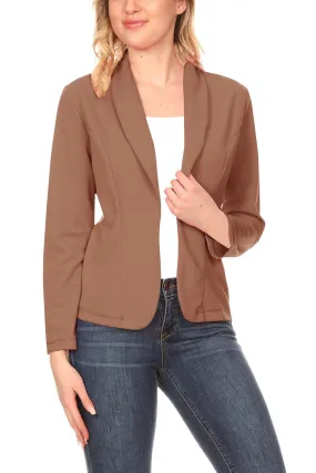 Women's Casual Long Sleeves Office Workwear Solid Blazer Jacket S-3XL